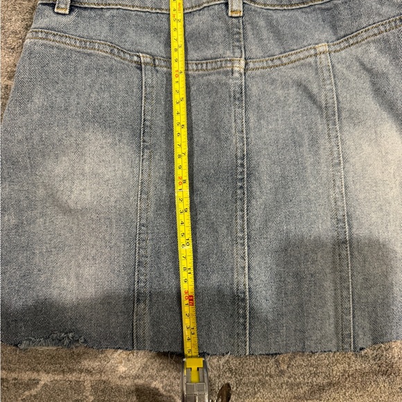 Free People sz 4 Blue Distressed Mini Skirt - Picture 4 of 4